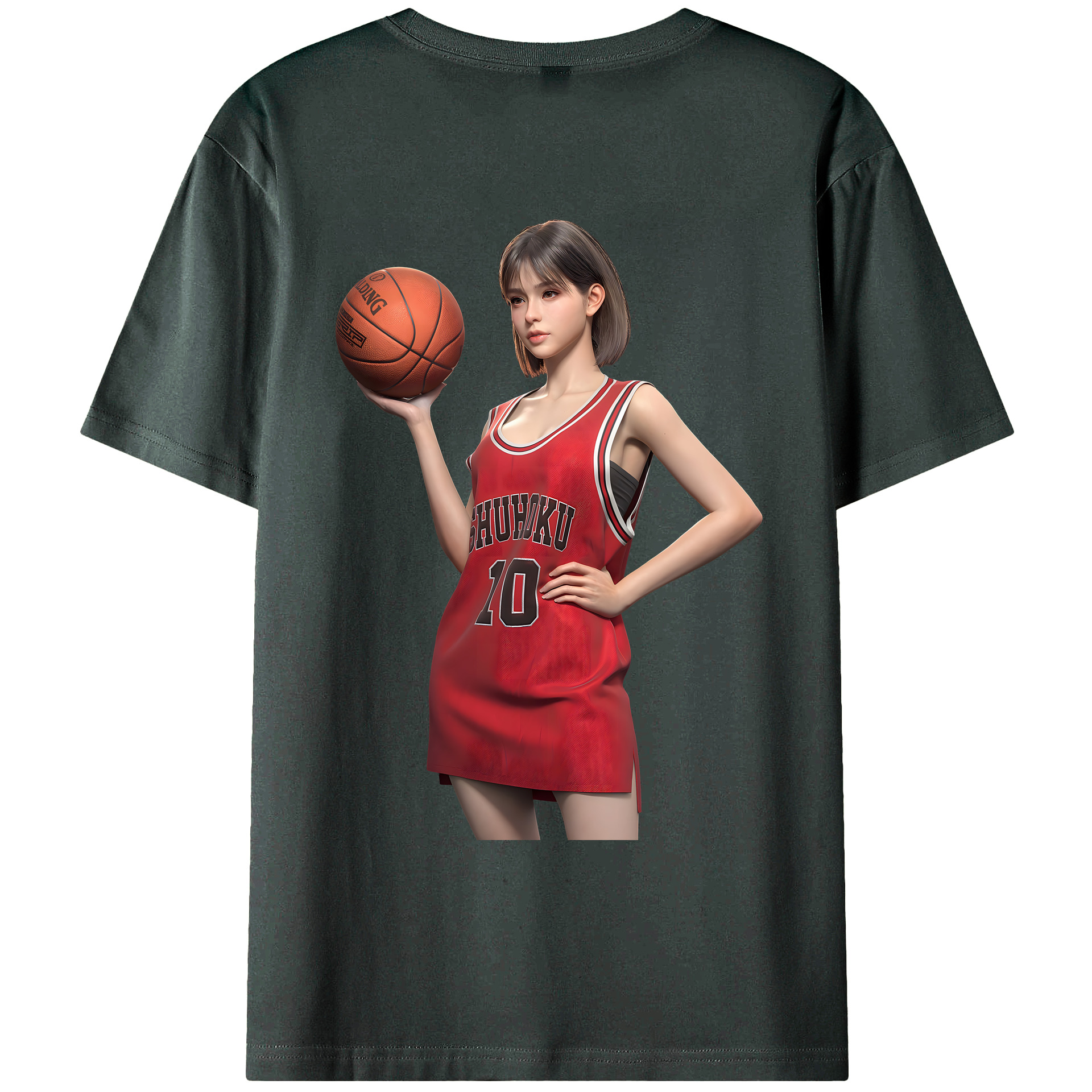（画像用） SLAM DUNK／スラムダンク 綿100％ メンズ半袖Tシャツ（バックプリント） 通気性